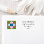 キルトブパーソナライズされたロック差出人住所ラベル ラベル (インサイチュ)