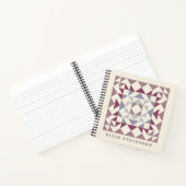 キルトブモダンロック幾何学芸術プパーソナライズされたラム ノートブック (内部)