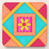 キルトブロックアートコースターセット コースター (正面)