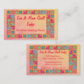 キルトブロックアートパッチワーク縁どプロモーション 名刺 (正面/裏面)