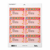 キルトブロックオレンジコーラル出荷ラベル ラベル (フルシート)