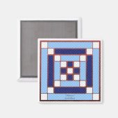 キルトブロックパターン「アラバマ」磁石 マグネット (正面/裏面)