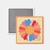 キルトブロックパターン「ドレスデンプレート」 マグネット (正面/裏面)