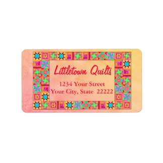 キルトブロックパッチワーク事業差出人住所 ラベル