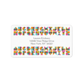 キルトブロックモダンラブレター住所 シール