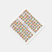 キルトブロックモダン文字ナプキンス スタンダードカクテルナプキン (角)
