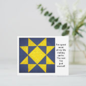 キルトブロック引用文葉書 ポストカード (スタンド正面)