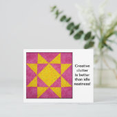 キルトブロック引用文葉書 ポストカード (スタンド正面)