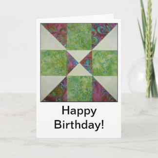 キルトブロック引用文誕生日カード カード