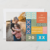 キルトホリデーカラフルフォトカード シーズンカード (正面)