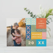 キルトホリデーカラフルフォトカード シーズンカード (スタンド正面)