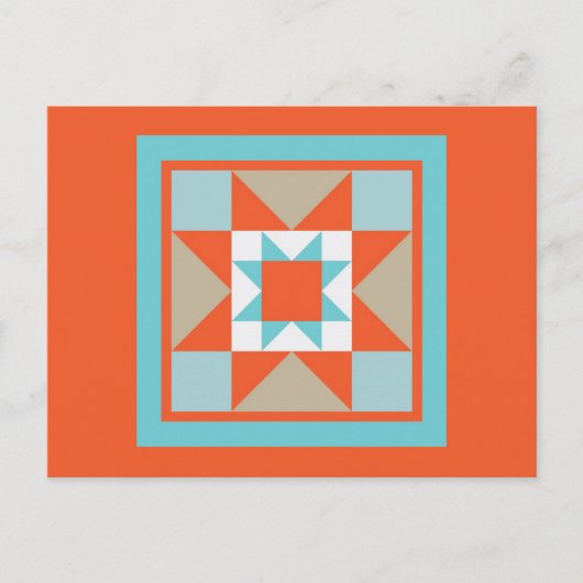 キルトポストカード – Martha Washington Star ポストカード (正面)