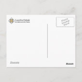 キルトポストカード – Sawtooth Star (ティール(緑がかった色)/青) ポストカード (裏面)