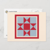 キルトポストカード – The Ohio Star ポストカード (正面/裏面)