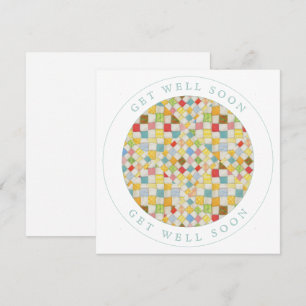 キルトモザイクスクエアフラットゲットウェルカード カード