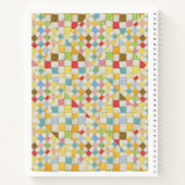 キルトモザイク8.5x11スパイラルノートブック ノートブック (裏面)