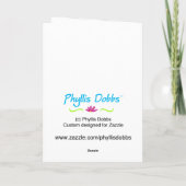 キルトラバードッググリーティングカードまたはノートカード カード (裏面)