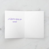 キルトラバードッググリーティングカードまたはノートカード カード (内部)