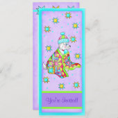 キルトラバードッグ招待状、カスタマイズ可能 招待状 (正面/裏面)