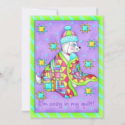 キルトラバードッグ招待状 招待状 (正面)