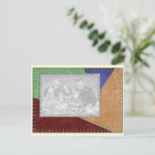 キルトルック熱狂する写真テンプレートはがき ポストカード (スタンド正面)