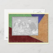 キルトルック熱狂する写真テンプレートはがき ポストカード (正面/裏面)