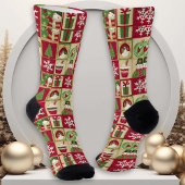 キルトルッ素朴ククリスマスの休日 ソックス