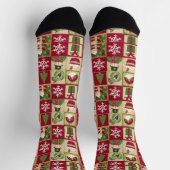 キルトルッ素朴ククリスマスの休日 ソックス (上部)