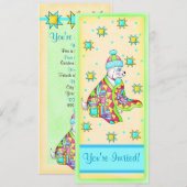 キルト好きな犬の招待状 カスタマイズ可能 招待状 (正面/裏面)