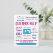 キルト引用文キルターズルール ポストカード (スタンド正面)