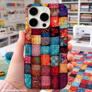 キルト愛好家のデザイン - パッチワークアート iPhone 16 PROケース