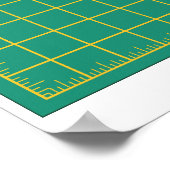 キルト時間ラベルのカスタマイズ ポスター (角)