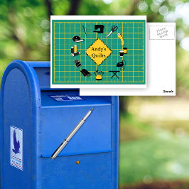 キルト時間ラベルのカスタマイズ ポストカード