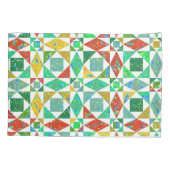 キルト柄パーソナライズされた枕ケース 枕カバー (裏面)