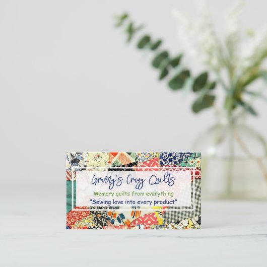 キルト熱狂するカスタム 名刺 (スタンド正面)