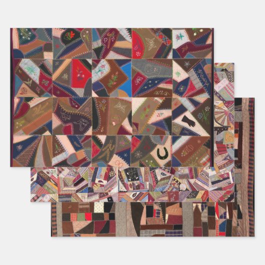キルト熱狂するデザイン ラッピングペーパーシート (セット)