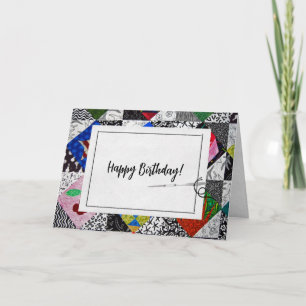 キルト熱狂する誕生日 カード