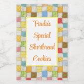 キルト熱狂する2"X3"フードコンテナラベル（垂直） フードラベル (シングルラベル)