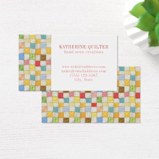 キルト熱狂する3.5x2名刺III (デスク)