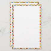 キルト熱狂する5.5x8.5ひな形 便箋 (正面/裏面)