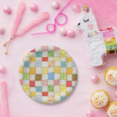 キルト熱狂する7"ラウンド紙プレート ペーパープレート (パーティー)