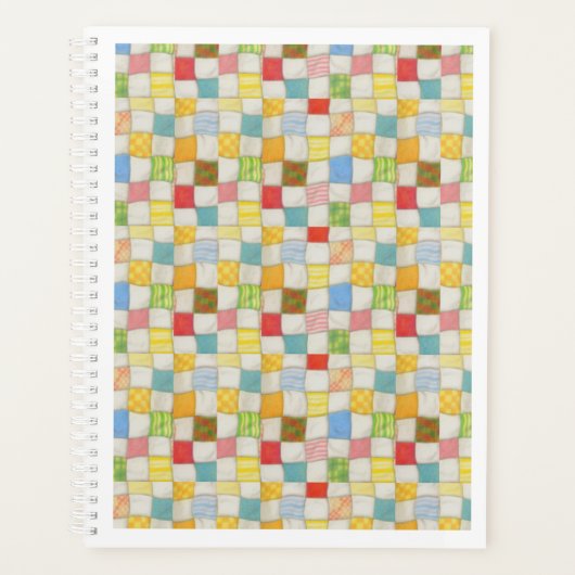 キルト熱狂する8.5x11プランナーカレンダー プランナー手帳 (正面)