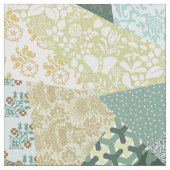 「キルト熱狂する」模造パッチワーク ファブリック (クローズアップ)