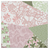 「キルト熱狂する」模造パッチワーク ファブリック (クローズアップ)