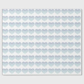 キルト縫い刺繍ハートカスタムギフトラップ ラッピングペーパー (フラット)