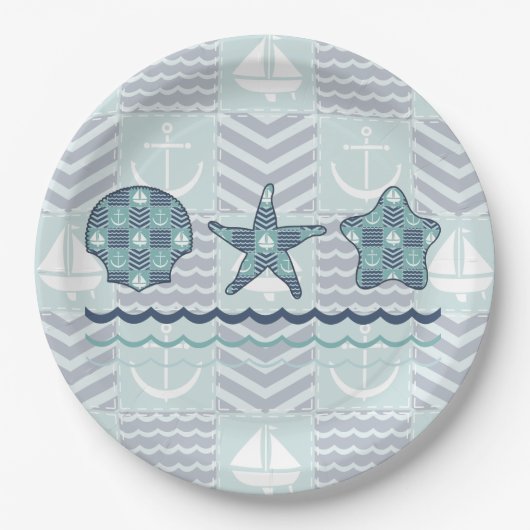 キルト航海の紙プレート ペーパープレート (正面)