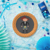 キルト誕生日パーティーを持つスコットランドの子供 ペーパープレート (パーティー)