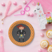 キルト誕生日パーティーを持つスコットランドの子供 ペーパープレート (パーティー)