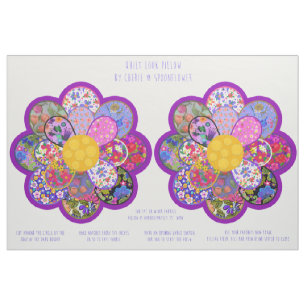 キルト風花柄ラウンドピロー カット＆縫製キット ファブリック