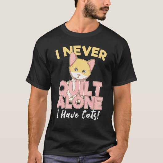 キルト キティ 編み物 キルター 工程 時間 余暇 Tシャツ (正面)